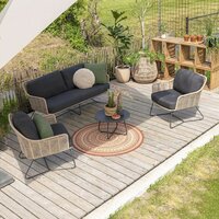 Belmond lounge set natural incl. kussens - afbeelding 4